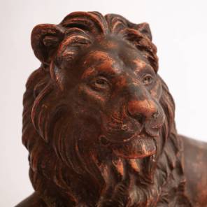 Lion terracotta sculpture